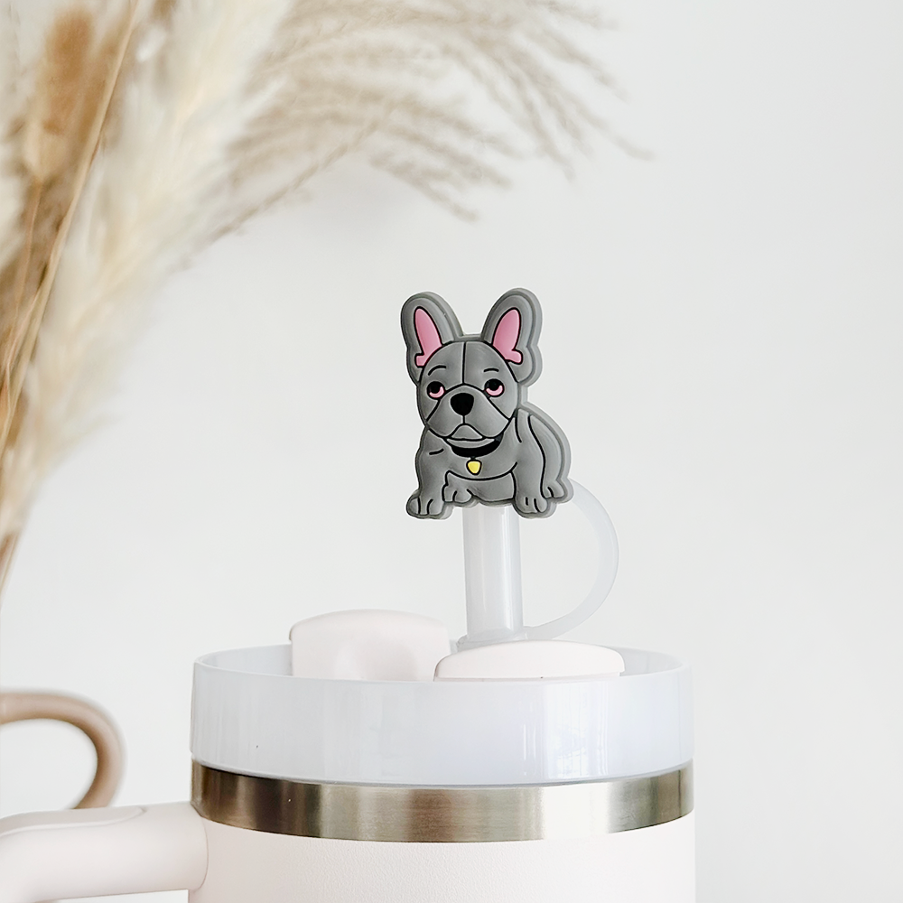 Frenchie Straw Cover - Blue