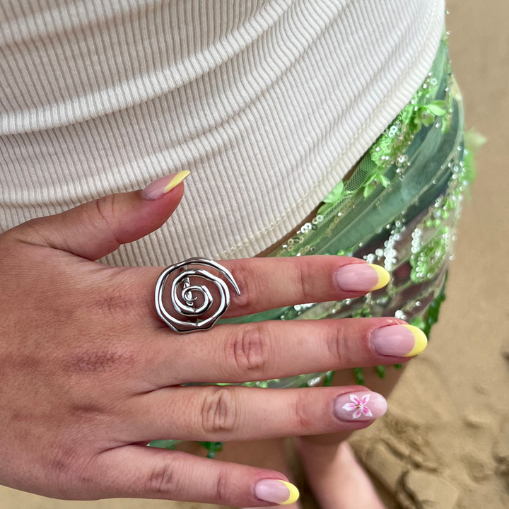 Sunset Spiral Ring