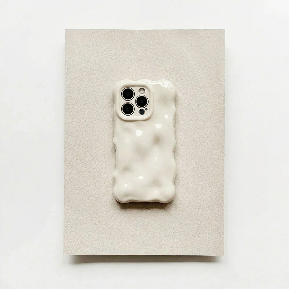 3D Bubble Phone Case - Cloud Dancer