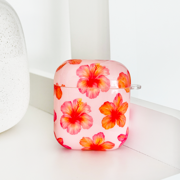 Airpods Case - Island Girl Pink Hibiscus