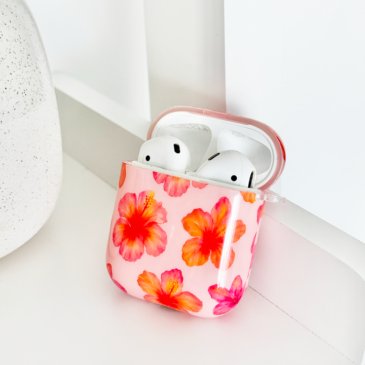 Airpods Case - Island Girl Pink Hibiscus