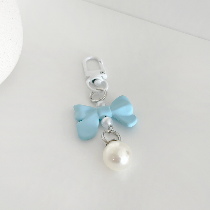 Coquette Bow Keyring - Blue