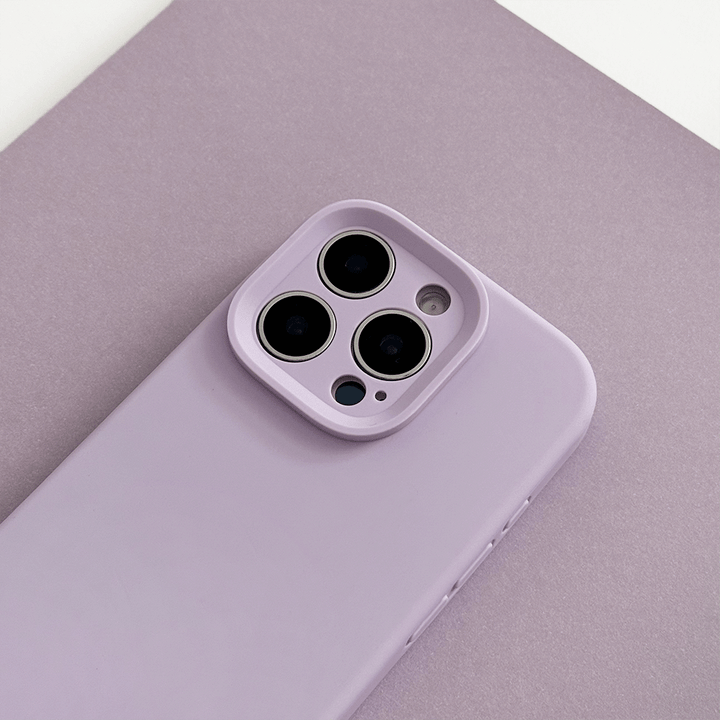 Lilac Phone Case with 'Coconut Lane' branding on a pink background.