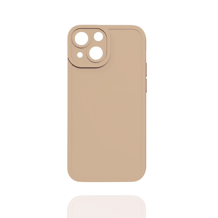 The NAKD Phone Case - Nude from Coconut Lane is designed for a device with three rear camera lenses and a flash. Featuring precise cutouts, it offers full camera protection while maintaining full functionality. Crafted from soft flexible TPU, the material appears smooth and sturdy.
