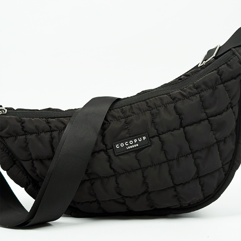 Crossbody Crescent Dog Walking Bag Bundle - Onyx