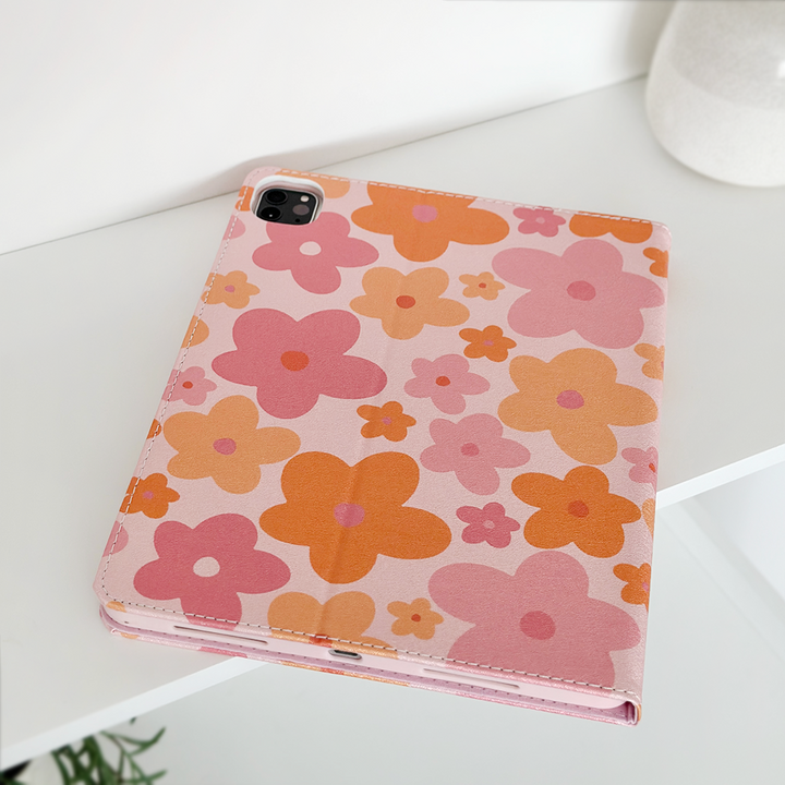 Pink & Orange Bloom iPad Case