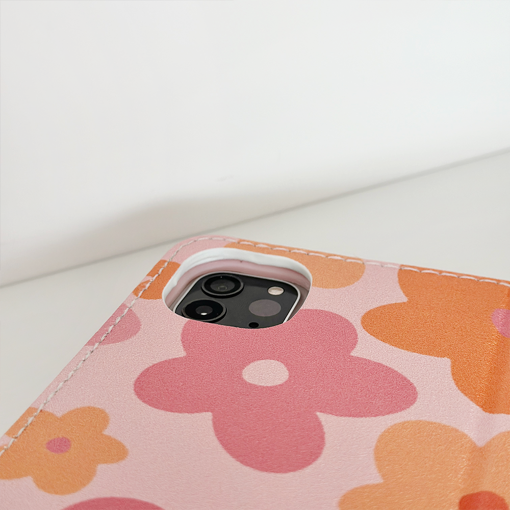 Pink & Orange Bloom iPad Case