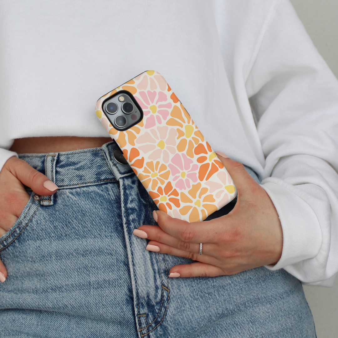 Tough MagSafe® Phone Case - Peachy Flowers