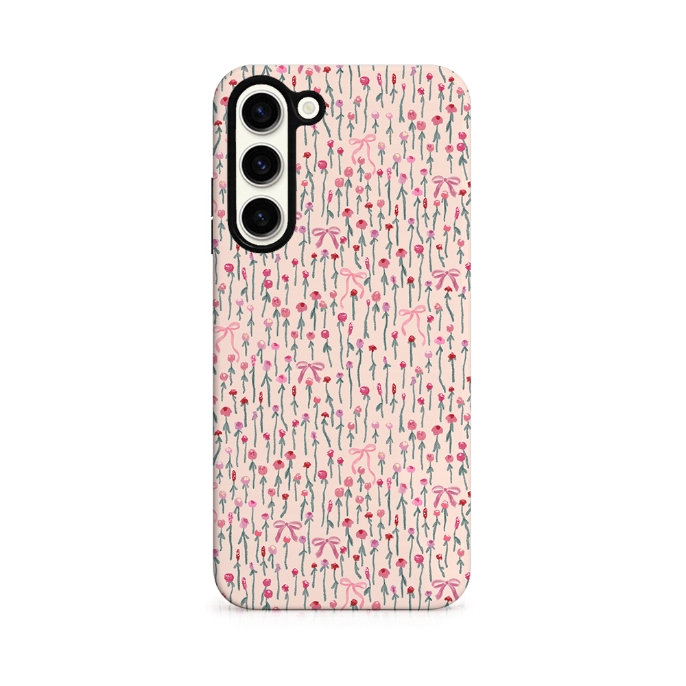 Samsung Tough Phone Case - Peony Bow