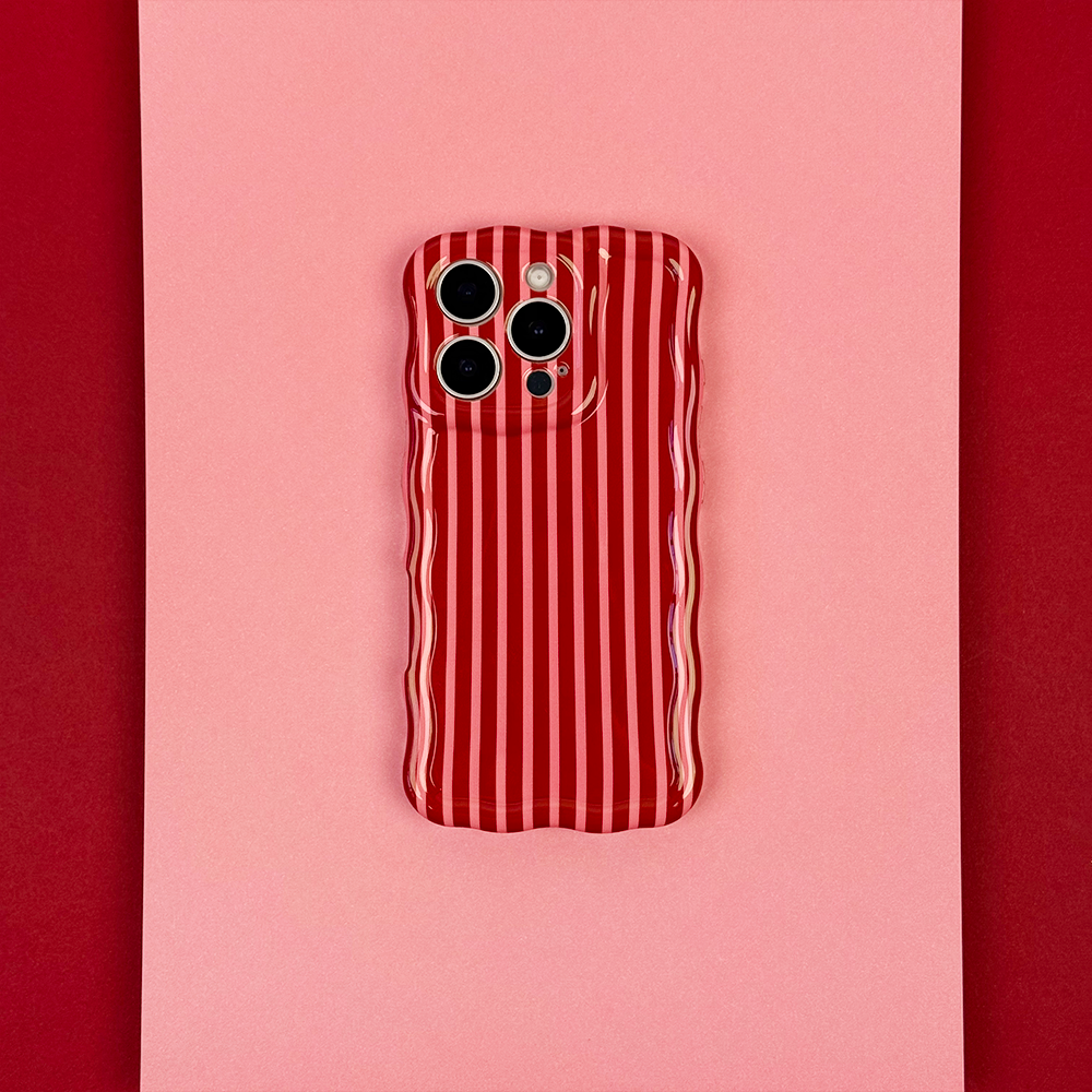 Wavy Phone Case - Mulberry Stripe