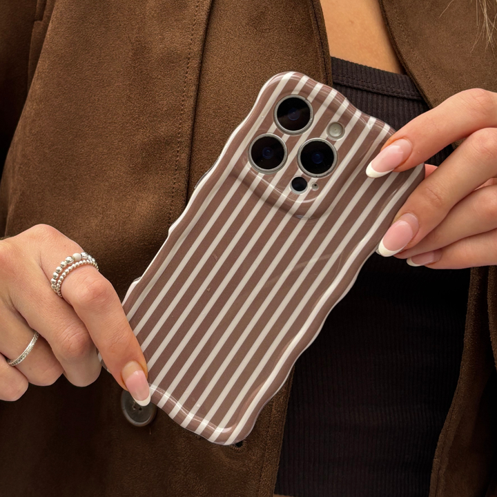 Wavy Phone Case - Chestnut Stripes