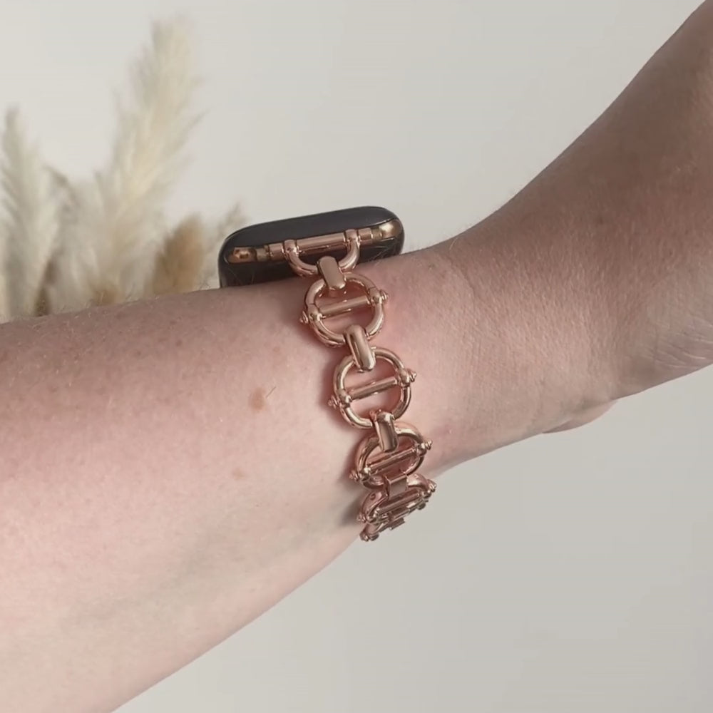 Metal Link Apple Watch Strap - Rose Gold