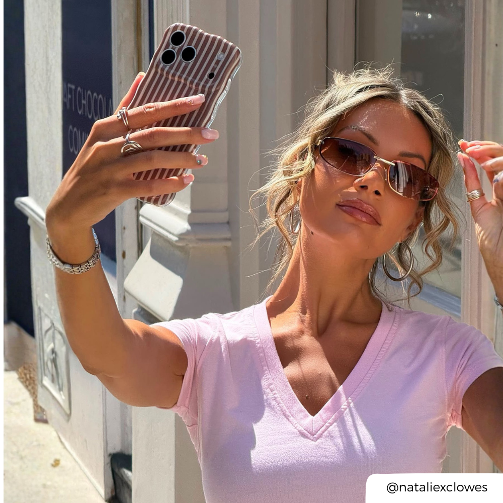 Wavy Phone Case - Chestnut Stripes